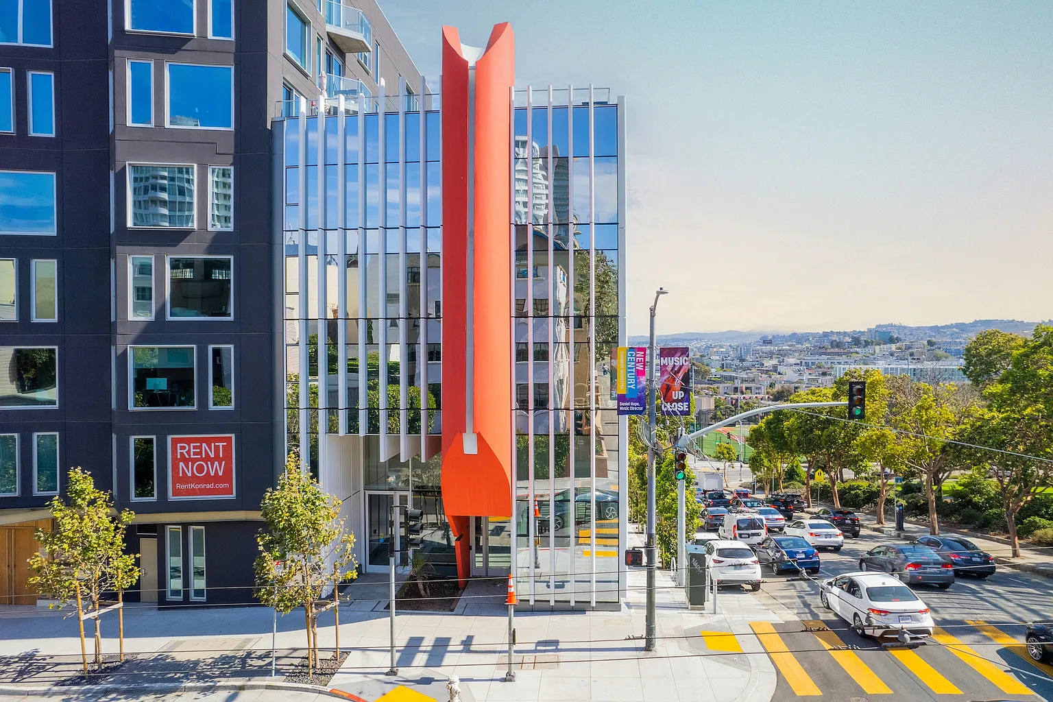 Street view of the Coherent Energy studio's neighborhood on Eddy Street, San Francisco